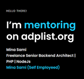 ADPlist mentorship mina sami